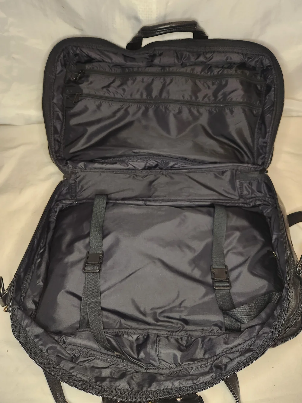 VTG TUMI COLOMBIAN DUAL EXPANDABLE NAPA LEATHER BRIEFCASE CARRYon BAG BLACK
